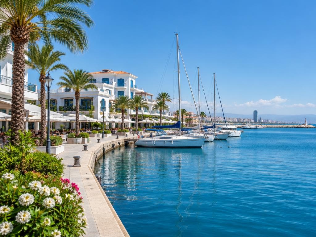 Seafront and marina in Cyprus